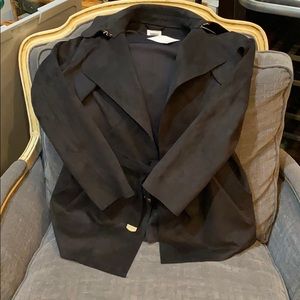 H&M Black Faux Suede Trenchcoat